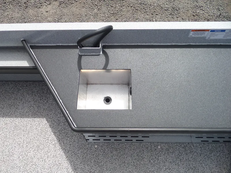 Slide: The Image of 2018 Alumaweld Columbia boat interior with a built-in sink. - 12