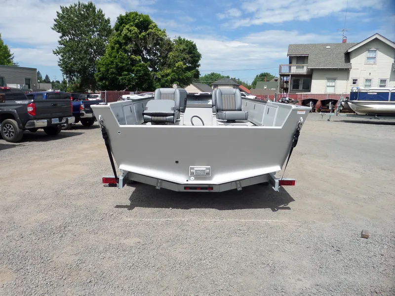 Slide: The Image of 2018 Alumaweld Columbia boat on trailer in parking lot. - 3