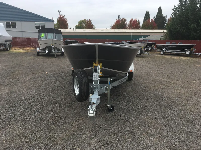 Slide: The Image of 2018 Alumaweld Free Drifter boat on a trailer in a lot. - 3