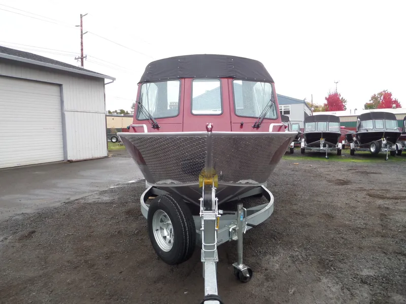 Slide: The Image of 2018 Alumaweld Intruder boat on trailer in outdoor lot. - 7