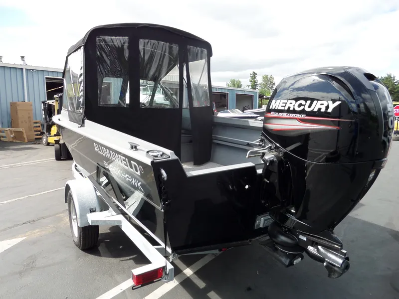 Slide: The Image of 2017 Alumaweld Blackhawk Jet boat with Mercury FourStroke engine. - 10