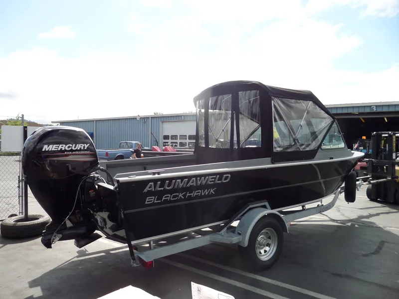 Slide: The Image of 2017 Alumaweld Blackhawk Jet boat with Mercury outboard motor. - 5