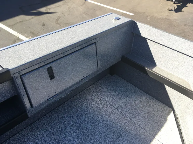 Slide: The Image of 2017 Alumaweld Super Vee Pro boat interior storage compartment. - 10