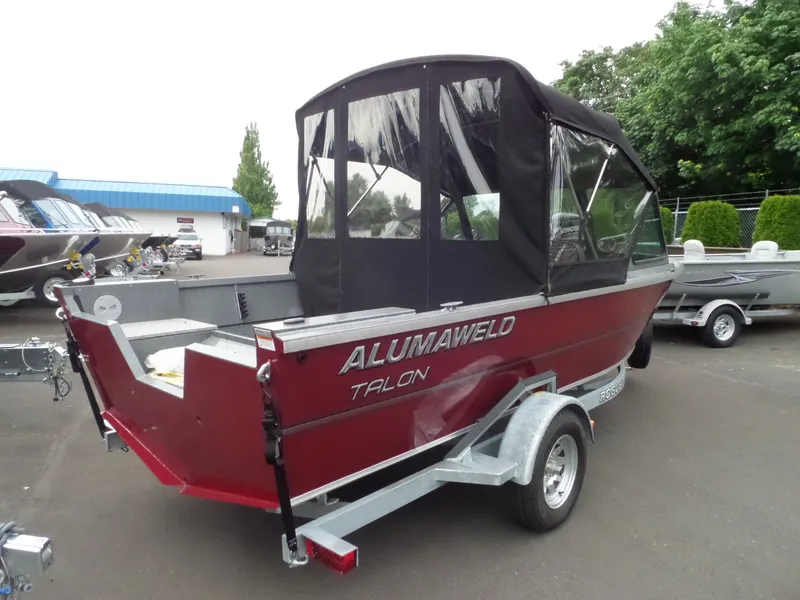 Slide: The Image of 2017 Alumaweld Talon boat with canopy on trailer, save $3000. - 7