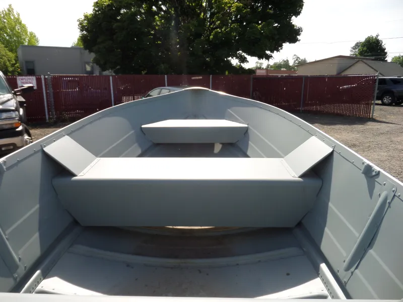 Slide: The Image of 2017 Smoker Craft Alaskan boat interior with bench seats. - 7