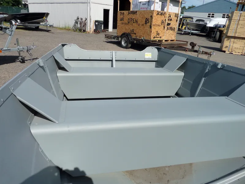 Slide: The Image of 2017 Smoker Craft Alaskan boat interior with bench seats. - 8