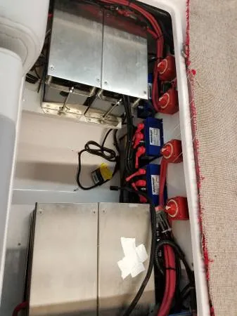 Slide: The Image of 2017 Sonic Center Console High Performance Sport Fish battery compartment. - 9