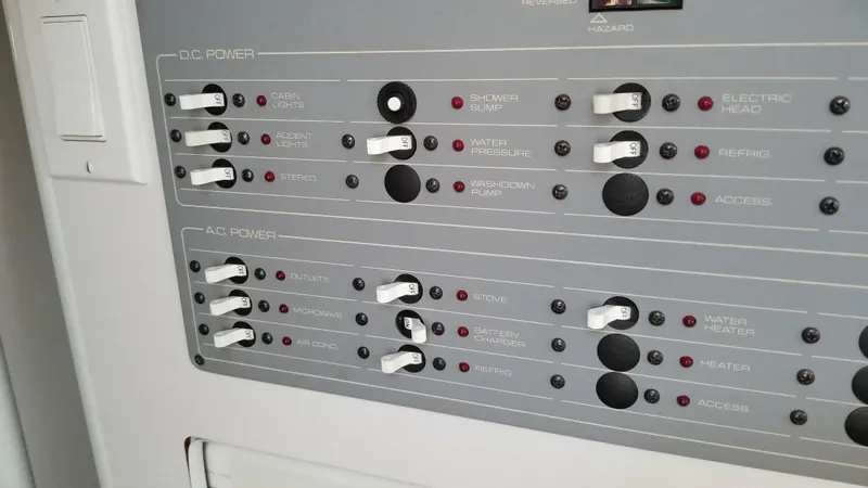 Slide: The Image of Control panel of a 1993 Tiara Yachts 270 Sport Cruiser. - 30