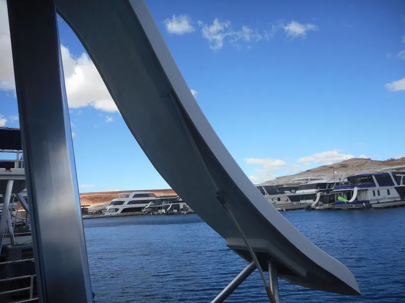 Slide: The Image of Kayaks on a 2008 Sharpe Kohala Sun Trip boat. - 39