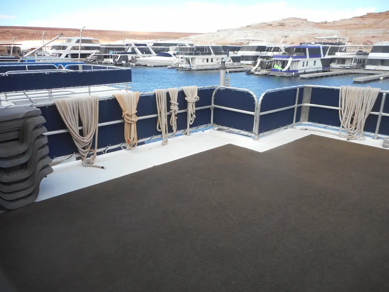 Slide: The Image of Houseboat deck with loungers and dining table, Sharpe Kohala Sun Trip 2008. - 43