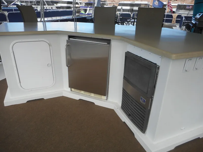 Slide: The Image of Kitchen area on Sharpe Kohala Sun Trip 2008 with refrigerator. - 46