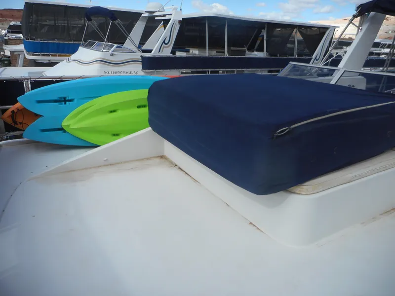 Slide: The Image of Kayaks on a 2008 Sharpe Kohala Sun Trip boat. - 49