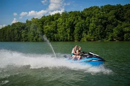 Slide: The Image of 2007 Sea-Doo GTI 130 jet ski on a dock. - 4