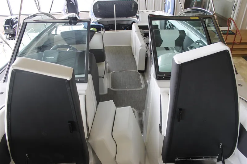 Slide: The Image of 2018 Bryant Potenza boat interior with sleek seating and modern design. - 24