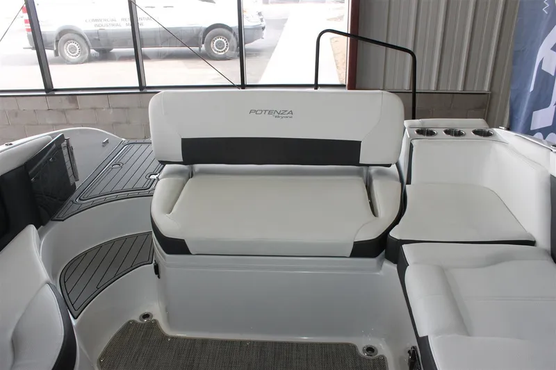 Slide: The Image of 2018 Bryant Potenza boat interior with white seating and modern design. - 7