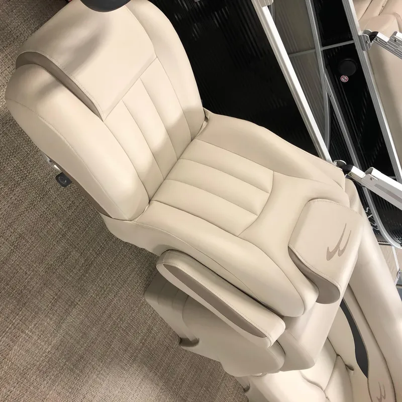 Slide: The Image of Beige leather seat on a 2018 Bennington 22SSRX boat. - 12