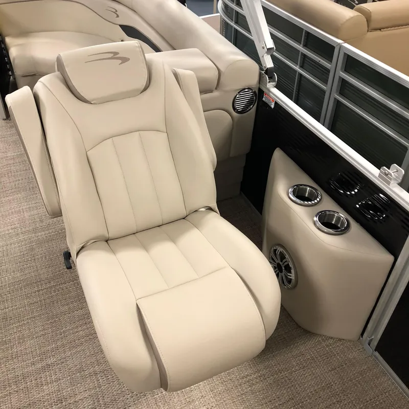 Slide: The Image of Luxurious seating in Bennington 22SSRX pontoon boat, 2018 model. - 3