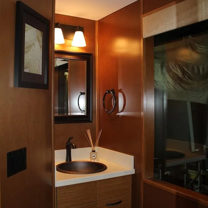 Slide: The Image of Modern bathroom vanity in 2014 Bravada Infinity Trip #1 houseboat. - 15