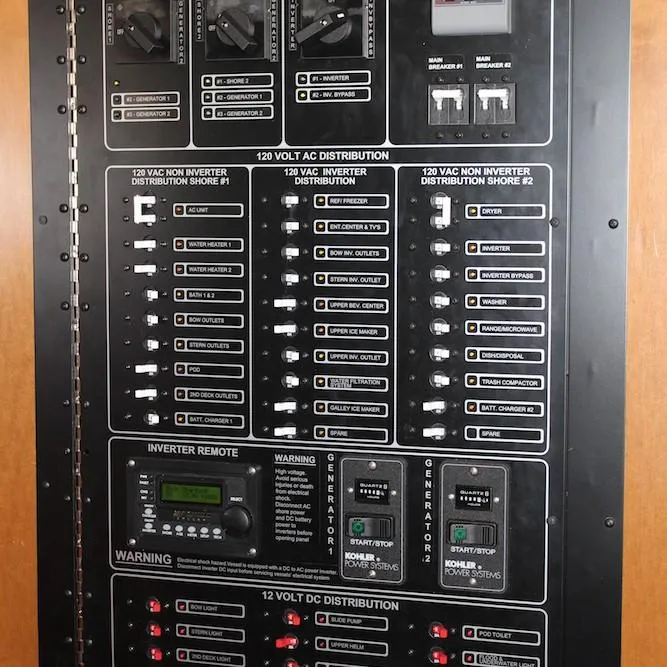 Slide: The Image of Electrical control panel of a 2014 Bravada Infinity Trip #1 boat. - 19