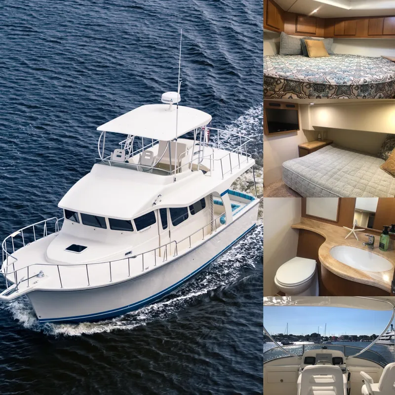 Slide: The Image of 2025 Henriques 42 Cruiser yacht with luxurious interior cabins and modern amenities. - 17