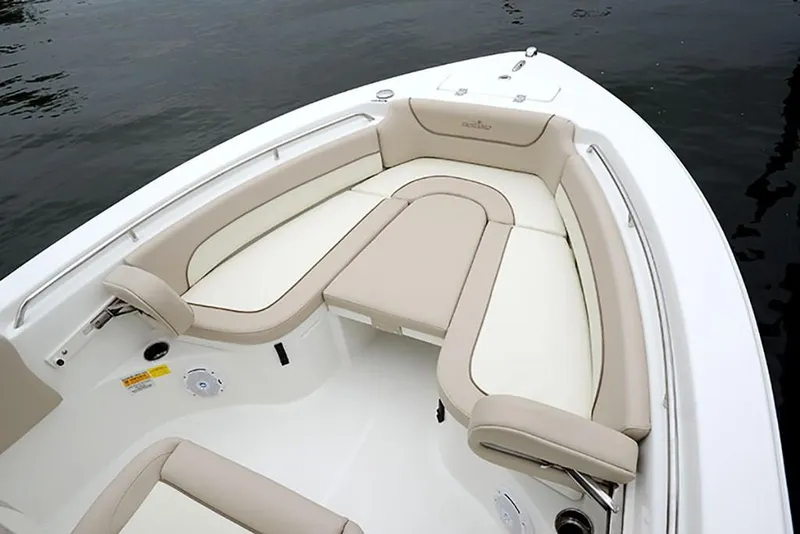 Slide: The Image of 2023 NauticStar 2302 Legacy boat with spacious bow seating. - 18