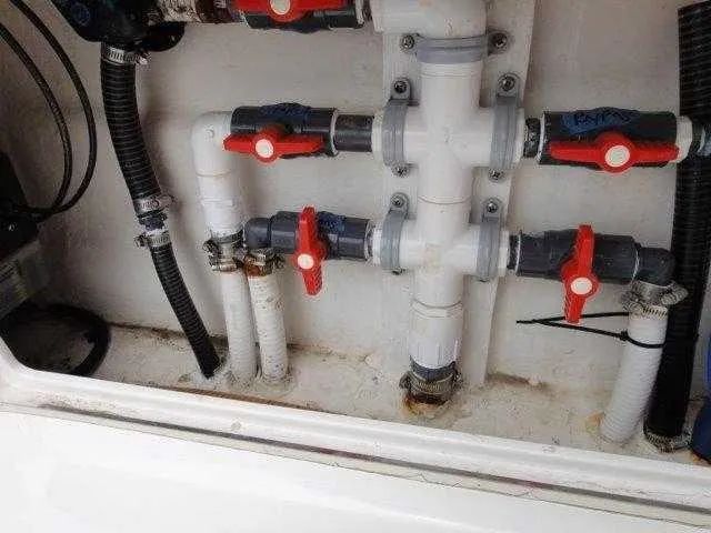 Slide: The Image of Plumbing system of a 2004 Riviera 58 Enclosed Flybridge yacht. - 47