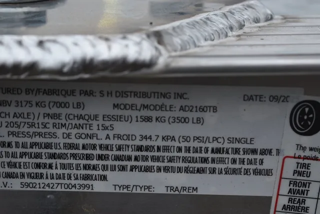 Slide: The Image of Yacht Club Trailers 21-6000 Aluminum tandem axle bunk boat trailer 2026 - 12