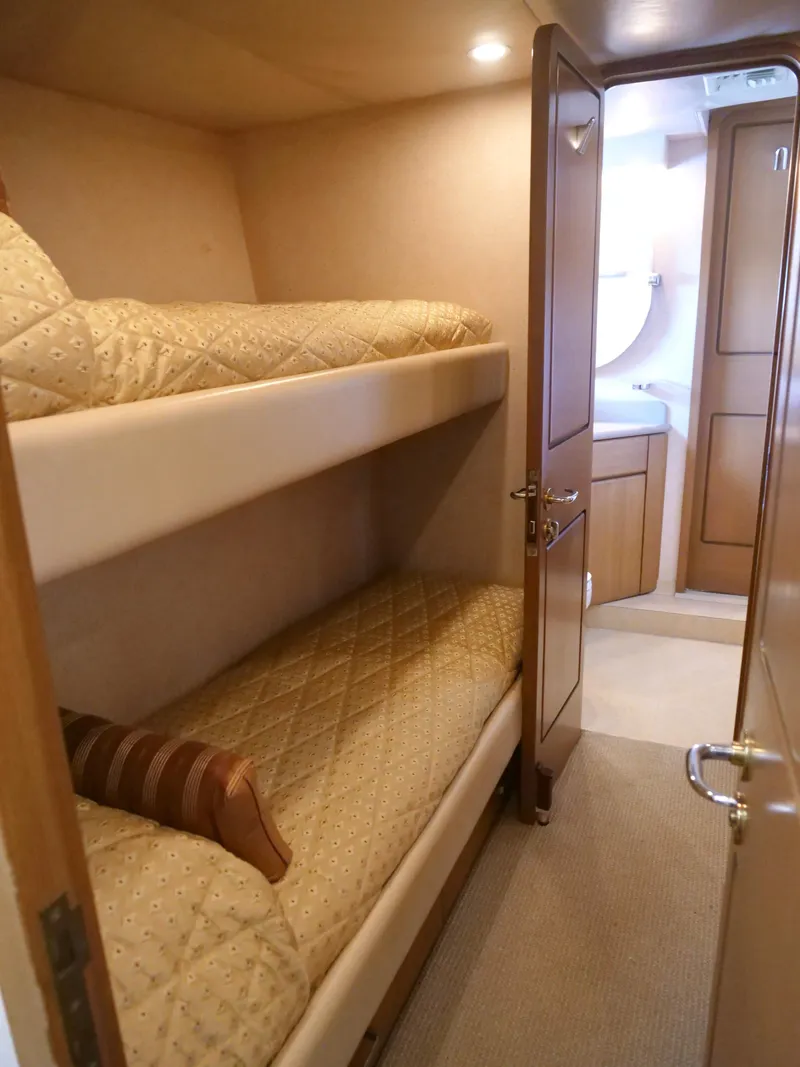 Slide: The Image of Bunk bed cabin in 2000 Westport 112 yacht with ensuite bathroom. - 39