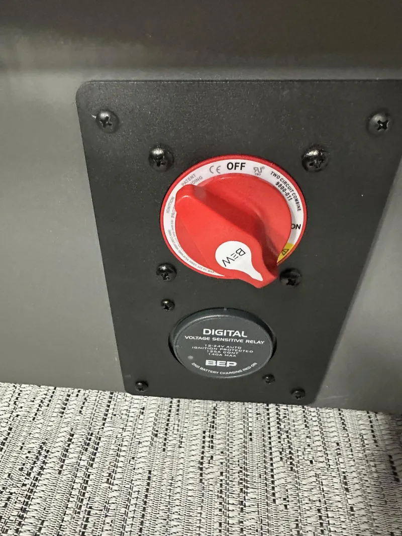 Slide: The Image of Digital voltage sensitive relay on 2025 Bennington 21 SSR Quad Bench boat. - 35