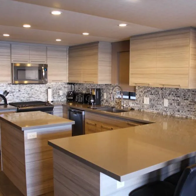 Slide: The Image of Modern kitchen with sleek cabinetry, stone backsplash, and stainless steel appliances in Adonia Atlantis Trip 8. - 13