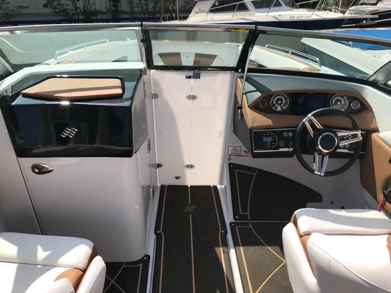 Slide: The Image of Interior of a 2019 Four Winns HD270 boat, modern design. - 27