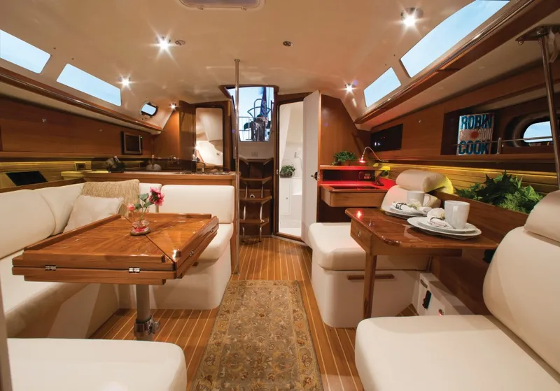 Slide: The Image of Catalina 355 Interior layout looking aft - 13