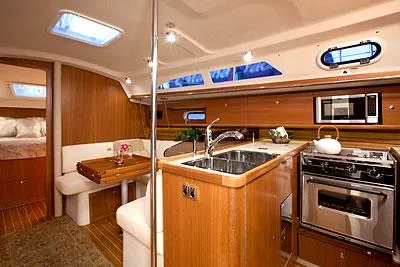 Slide: The Image of Catalina 355 Dinette and galley - 15