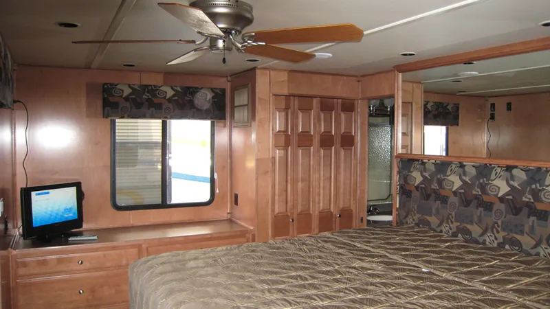 Slide: The Image of Luxurious kitchen interior of 2008 Sumerset Blue Moon Trip houseboat with modern appliances. - 3
