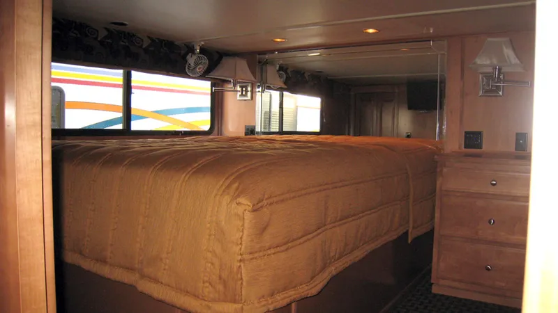 Slide: The Image of Luxurious Sumerset Blue Moon Trip 2008 houseboat interior with wooden cabinetry and modern bathroom. - 5