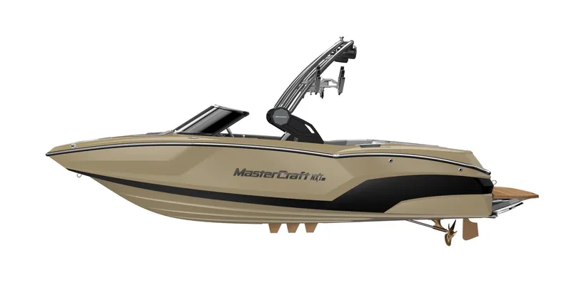 Slide: The Image of 2023 MasterCraft NXT20 boat with sleek design and wakeboard tower. - 18