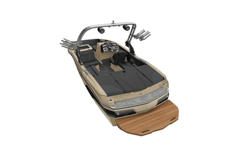 Slide: The Image of 2023 MasterCraft NXT20 boat with sleek design and modern features. - 21