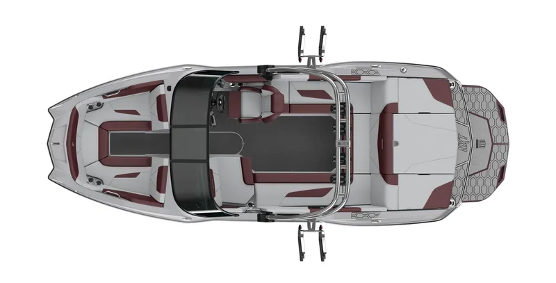Slide: The Image of 2023 MasterCraft NXT22 boat interior layout, top view. - 23