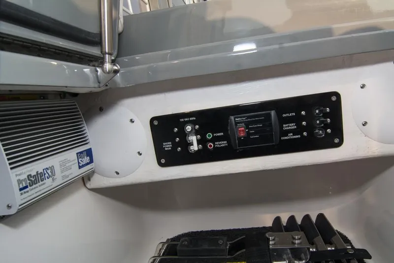 Slide: The Image of Control panel and ProSafe FS30 in a 2019 Donzi 41 GT boat. - 12