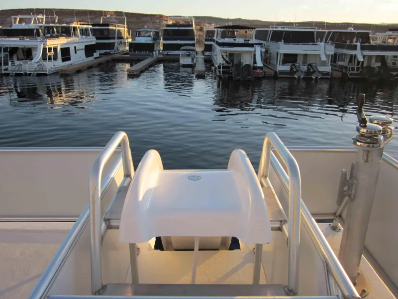 Slide: The Image of Houseboats docked at marina, view from Bravada Knot A Problem Share 6, 2011 model. - 10