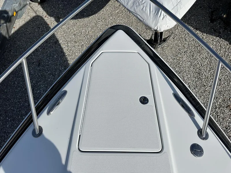 Slide: The Image of 2012 Formula 350 Sun Sport boat deck with stainless steel railings. - 21