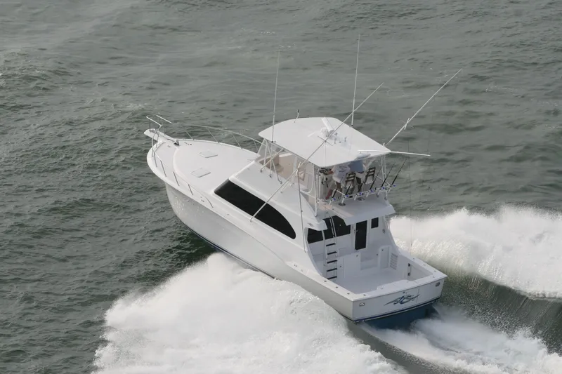 Slide: The Image of 2024 Jersey Cape 48 Custom yacht cruising on open water. - 3