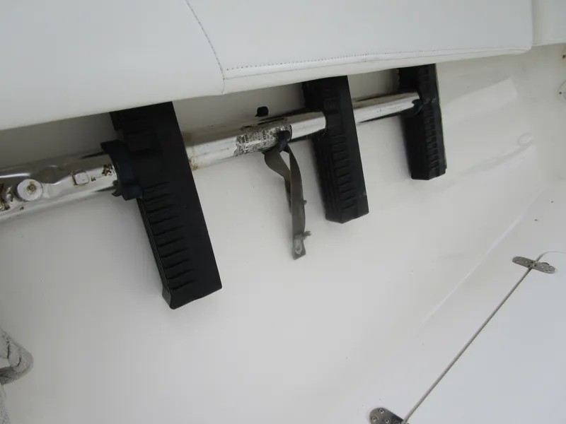 Slide: The Image of Close-up of a 2007 Fountain 38 Tournament Edition boat. - 18