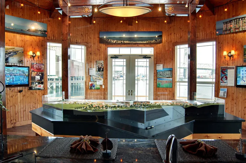 Slide: The Image of 1936 Ferry Custom model displayed in a wooden interior with panoramic windows. - 12