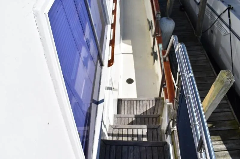 Slide: The Image of Deck view of 1985 Grand Banks 49 Motoryacht. - 49