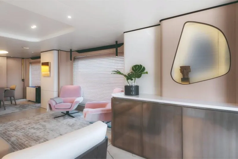 Slide: The Image of Luxurious interior of 2023 Azimut Grande 32 Metri yacht with modern decor. - 20