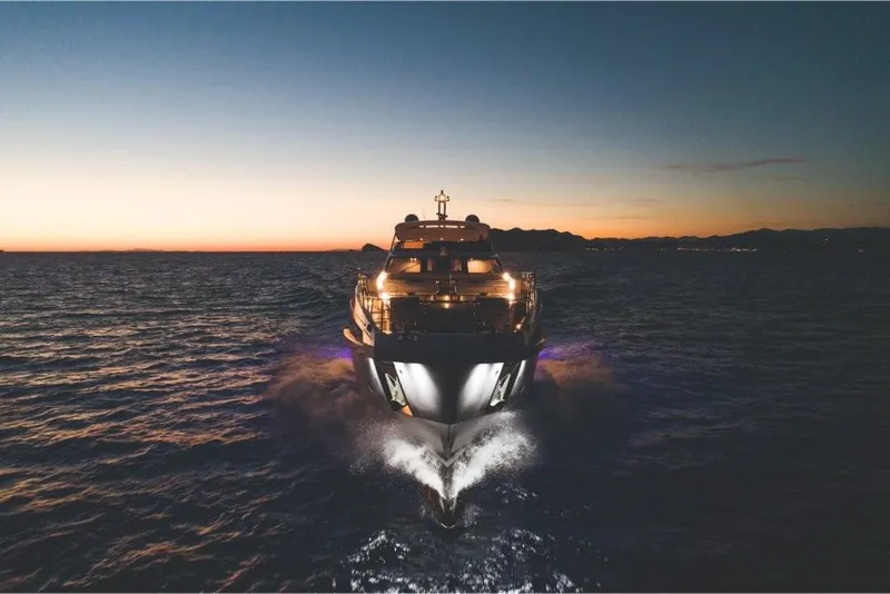 Slide: The Image of Azimut Grande 32 Metri yacht cruising at sunset, 2023 model. - 26
