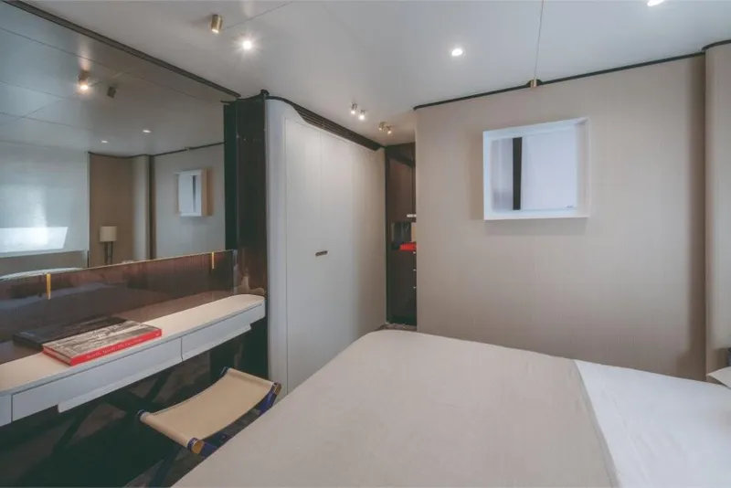 Slide: The Image of Luxurious bedroom interior of 2023 Azimut Grande 32 Metri yacht with modern design. - 37