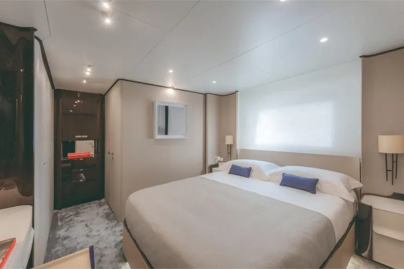 Slide: The Image of Luxurious bedroom interior of 2023 Azimut Grande 32 Metri yacht. - 39