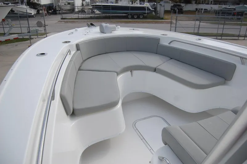 Slide: The Image of 2024 Cape Horn 24 XS boat with spacious seating area. - 10